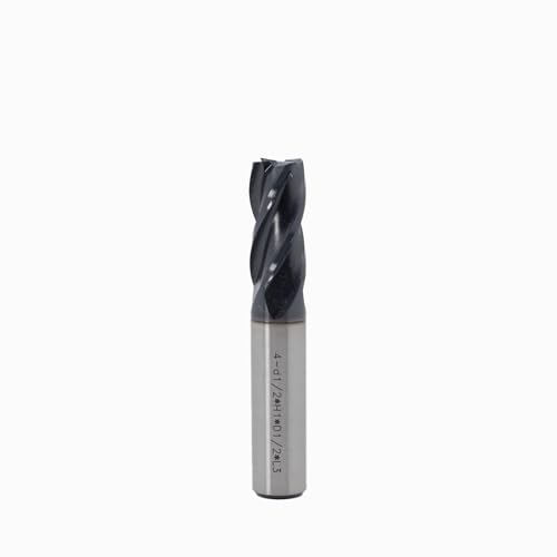 Image of Square End Mill JESTUOUS Carbide 4 Spiral Flute Titanium Coating Drill Bits 1 /2 inch Shank Dia.1 Cut Length for Milling Metal,1 Piece