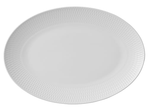 Maxwell & Williams White Basics Diamonds Oval Platter Gift Box, 36 x 25 cm