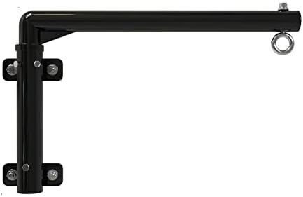 Heavy Duty Rotatable Punching Bag Wall Hanger - 400kg Load Capacity - Space-Saving Boxing Bag Mount with Holder Rings - Black, 78x42cm