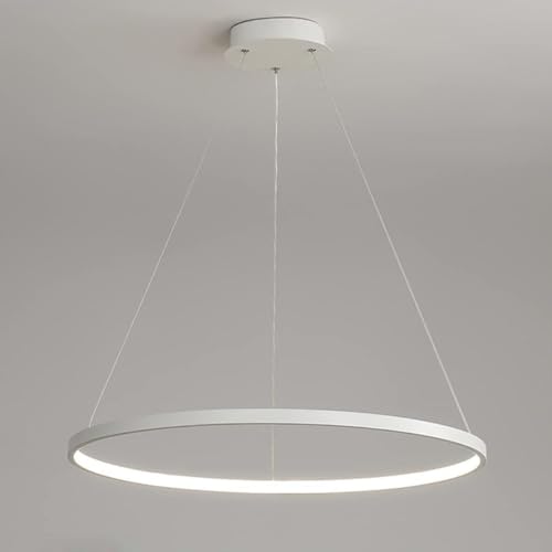 Lampe suspendue ronde moderne à LED variable avec télécommande pour salon