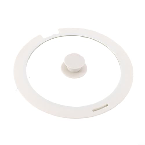 Tapa de silicona con vidrio templado resistente al calor para ollas de 18, 20, 26 cm, diseño antiderrames con agujeros de vapor, accesorio de cocina fácil de limpiar, negro, blanco (B 26 cm)