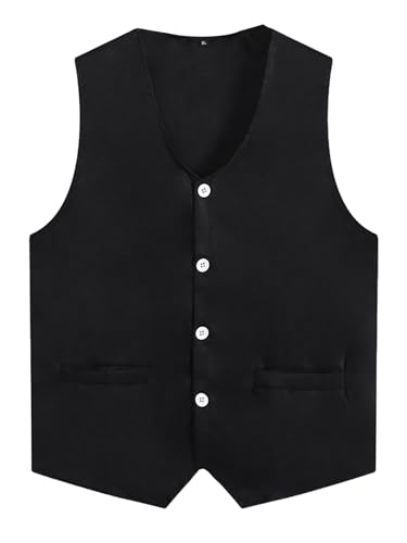 Kaerm Kid Girls Boys Volunteer Vest Waiter Bartender Waistcoat Supermarkets Workwear Uniform Tops