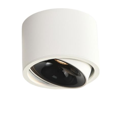 Foco Luz de Techo Toda la luz del Tubo de Aluminio Ángulo Moderno Luz antideslumbrante Ajustable Balcón Mural Fondo Pared Comercial Guardarropa Luz de Techo