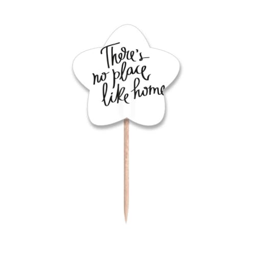 Cure-dents « There's No Place Like Home » en bois gravé pour table