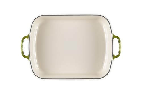 Image of Le Creuset Enameled Cast Iron Rectangular Roaster, 5.25 qt., Olive