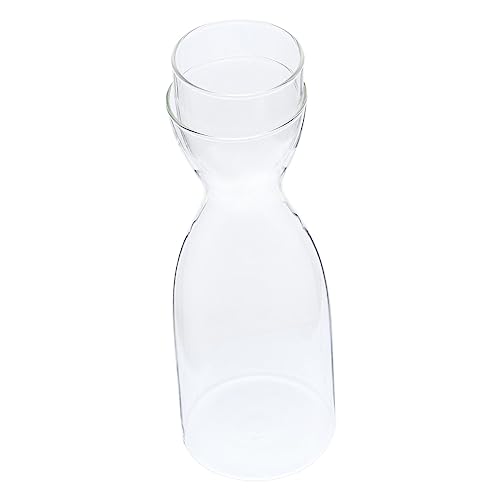 Cabilock Elegant Human Shaped Glass Kettle 600ml Multi-use Water Carafe Cup for Bedside Dinner Parties Bbq