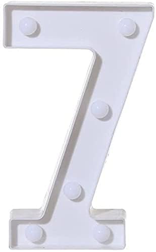 Image of Marquee 7 Number Shaped LED Light Lamp for Decoration Decore Walls Hanging Birthday Party Wedding (Seven)