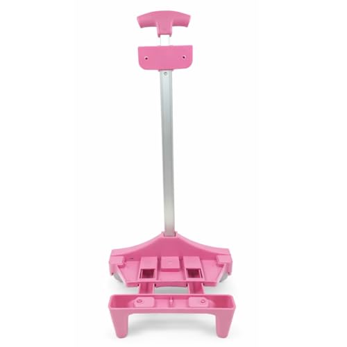 Suporte Carrinho para Mochila com Rodinhas 1 Haste Ajustável 42-45cm, Alumínio Rosa