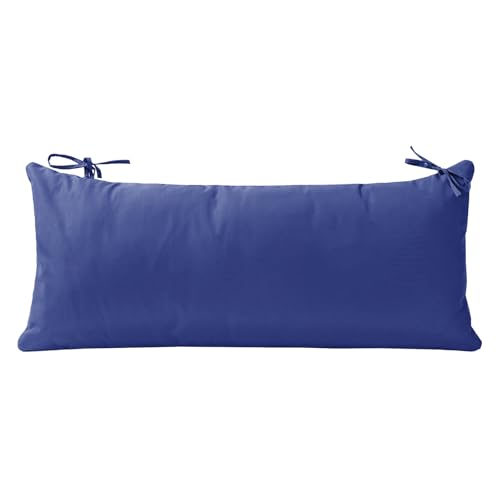 CTLAMK Outdoor Hammock Pillow Waterproof 100% Cotton Extra Large Hammock Pillow for Hammock Patio Furniture Camping with Ties 39.4 x 20.5 x 6 Inches Blue