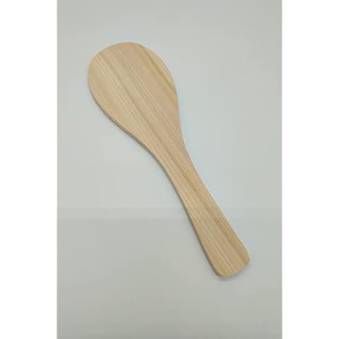 Cuchara de arroz de madera de ciprés japonés Hinoki natural 21,5 cm Cover
