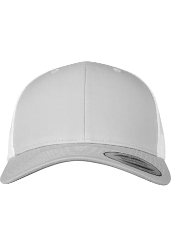 Flexfit Unisex Retro Trucker 2-Tone Baseballkappe, Silver/wht, One Size