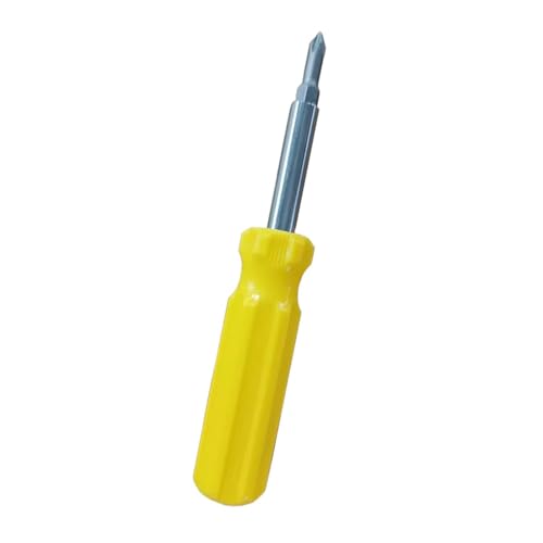 CoudarTitie Destornillador Phillips, Trinquete Práctico, Puntas Planas, Portapuntas, Herramienta Manual Ergonómica, Construcción de Acero, Apto para Diversos Trab, Amarillo
