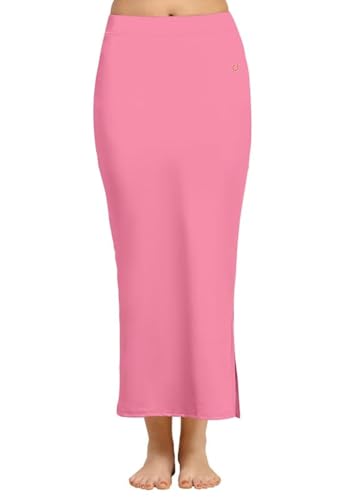 Image of TRENDMALLS Women's Polyester Spandex Stretchable Straight Saree Shapewear Petticoat for Women, Cotton Blended, Skirts for Women, Saree Shaper Rose Pink