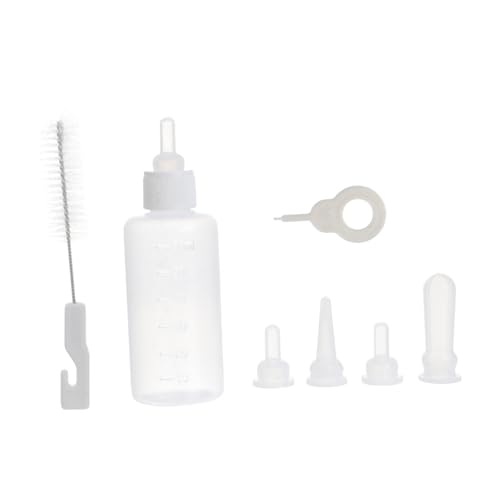 Levemolo Pet Milk Feeding Bottle Set 2 Units Cat and Dog Nursing Bottles Portable and Safe for Newborn Pups and Kittens