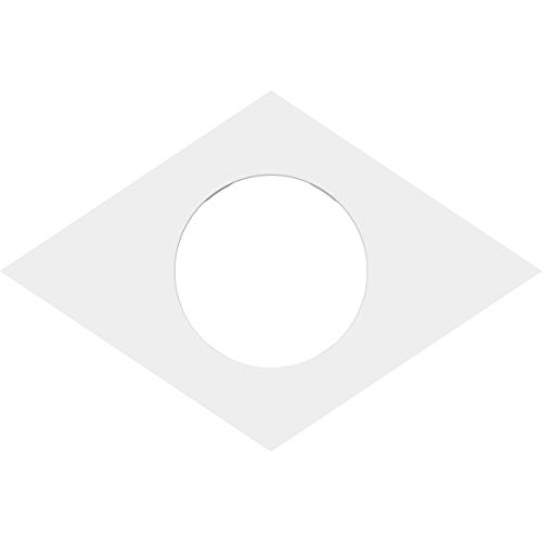Image of Ekena Millwork CMP14X9DD-05000 Diamond Architectural Grade PVC Contemporary Urethane Ceiling Medallions 14 inchW x 9 3 /8 inchH x 5 inchID x 4 3 /4 inchC x 1 inchP