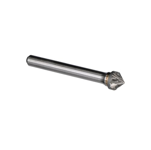 Image of Drill America SK-3 Carbide Burr /Rotary File 90 Degree Included Angle Double Cut for Die Grinder 3 /8 inch Dia. x 3 /16 inch Cut Length with 1 /4 inch Shank and 2-1 /16 inch Overall Length, DUL Series