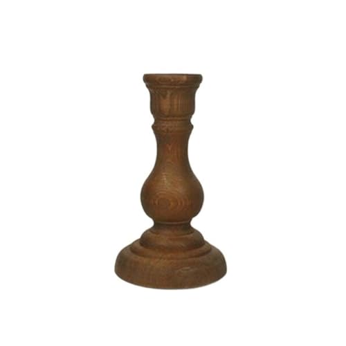 GaRcan Candle Holder Wood Candle Holder 9/11/13/17cm Retro Wooden Candle Stands Wood Candle Holder Stand,Wooden Candles Holders Clear Glass Candle Holders (Color : 13cm) (13cm