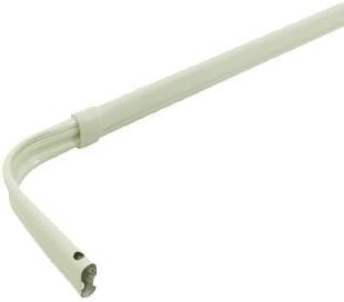 Spring Window Fashions Lock Seam Curtain Rod, 48 to 84" 5 1/2-Inch Projection, White