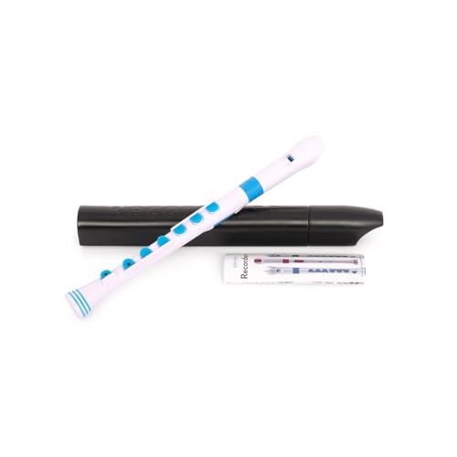 Nuvo N320RDWBL - Grabadora Plus con borde azul, color blanco
