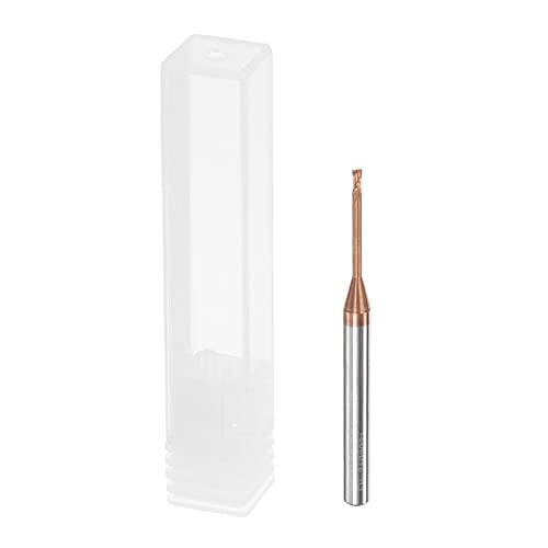 Image of uxcell Square Nose End Mill, 1.5mm Solid Carbide AlTiSin Coated Long Reach CNC Router Bits 2 Flutes Milling Cutter with Extended Neck, 16mm Cutting Length 4mm Shank