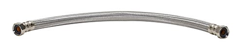The Fluidmaster B1H24 Braided Stainless Steel Water Heater 24" Connector