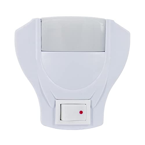7hSevenOn Elec - Luz de Noche LED con Interruptor Europlug, 4 lúmenes, Temperatura Color 6000K, Luz Blanca Fría, LED SMD, 2000H Vida Útil, Dimensiones 6.5x7x6.8cm (Largo x Ancho x Alto), Blanco Cover
