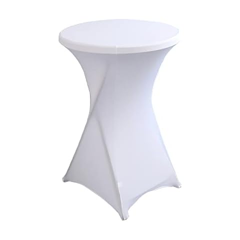 LIFEDX Spandex Cocktail Table Cover for Events Cover