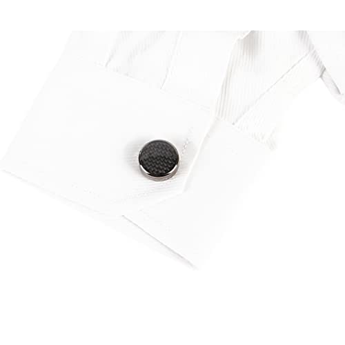 Image of 8Pcs Button Covers for Mens Shirts, Tuxedo Fake Studs | Fits regular dress shirts, button cover cufflinks, brass metal, sleek polished finish, secure clip on, groomsmen accessories
