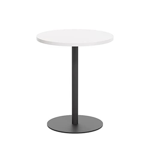 Office Hippo Mesa de Altura Media para el hogar, recepción, Salas de Descanso, Madera de ingeniería, White, 60 x 60 x 72.5 cm Cover