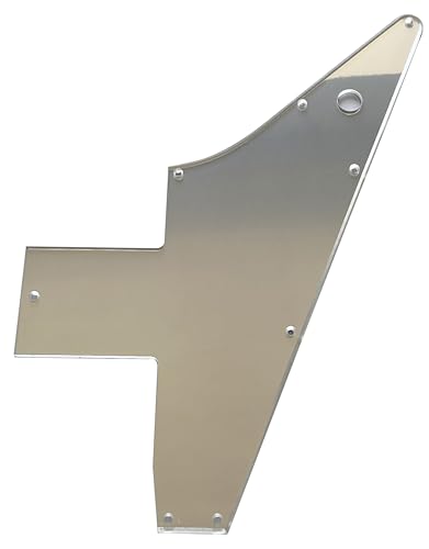 Custom Guitar Pickguard For Gibson 76 Explorer Re-Issue Style (1 Ply Silver Mirror)