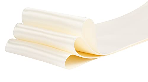 Joycrosso 75mm Double Faced Satin Ribbon 22 Meters-Roll Set for Chair Sash Gift Wrapping Party Favor Home Decoration Craft Supplies, Ivory - Image 3