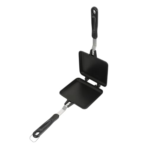 CIYODO 1 Pieza Bandeja para hornear tostada antiadherente fritura Horneando frito sartén para sándwich molde para hornear sándwich de doble cara sartenes aluminio Black