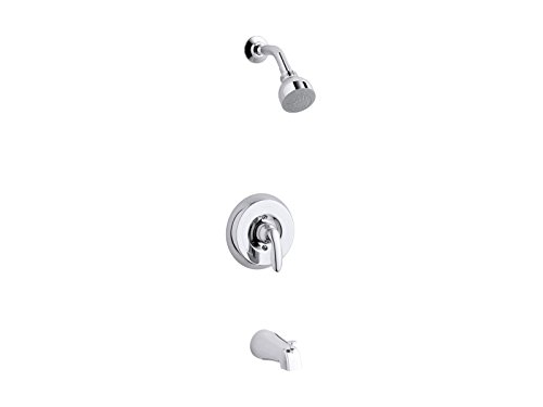KOHLER TS15601-4S-CP Coralais(R) Rite-Temp(R) Bath and Shower Valve Trim with Lever Handle, Slip-fit spout and 2.5 gpm showerhead, Polished Chrome KOHLER TS15601-4S-CP Coralais(R) Rite-Temp(R) Bath and Shower Valve Trim with Lever Handle, Slip-fit spout and 2.5 gpm showerhead, Polished Chrome