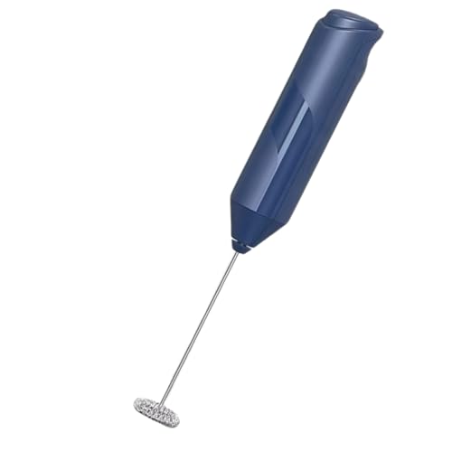 Yearol Espumador De Leche Eléctrico - Pilas Incluidas - Batidora Mano Portatil Para Café Y Te Matcha En Polvo - Ebook Con Recetas Azul