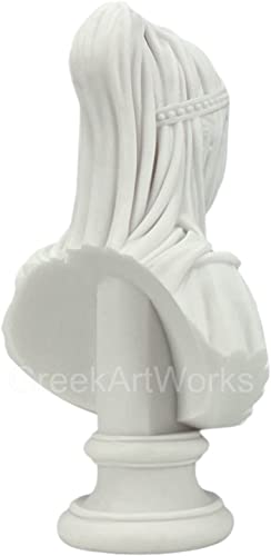 Busto dama velada Monti 1875 en mármol fundido, regalo de bodas de lujo 7