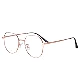 Haakong 1Pcs Fake Glasses Non Prescription Old Man Glasses Classic Clear Lens Metal Frame Square Costume Eyewear for Men Women Halloween Cosplay