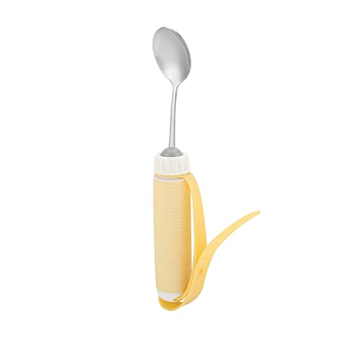 Disabled Spoon Flexible Stainless Steel Spoon Fork Adjustable Strap 360 Degree Rotated Eating AIDS Utensils Rotating Eating Tablewares for Arthritis Elder and Patient (Spoon)