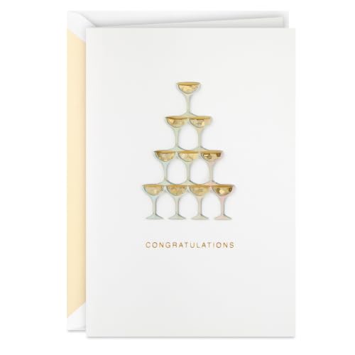 Hallmark Signature Wedding Card (Cheers to a Lifetime of Happiness)