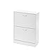 Mueble Zapatero de 2 Puertas de Madera Blanco clásico Basic para Dormitorio - LOLAhome