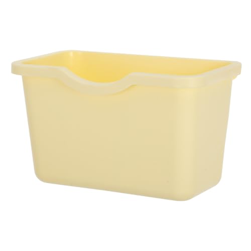 OFFSCH Wall-Mounted Kitchen Trash Can Space-Saving Small Garbage Bin for Under Sink Easy to Install Compost Container for Bathroom Bedroom Office Light Yellow