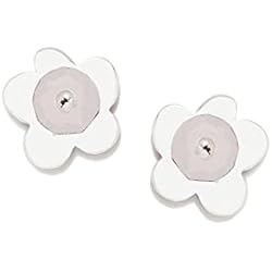 Agatha Paris Pendientes Pendientes Agatha Ruiz de la Prada plata Ley 925m colección Perlas Arcoiris flor 8mm. rosa