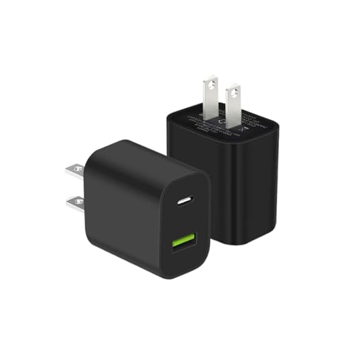 2 Pack USB C Charger Block, Dual Port Type C Wall Charger Fast Charging 20W Power Adapter Cube for...