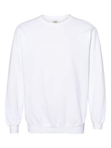 Comfort Colors Men's Crewneck Sweatshirt, Style 1566 (Large, (White))2