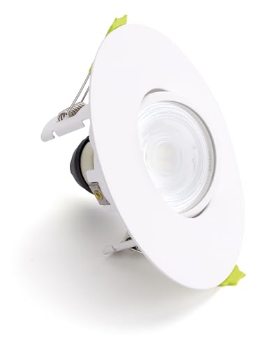 Integral ILDLFR70K182 Evofire GU10 Tilt Downlight, White, 110mm, Round
