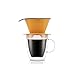 Bodum K11872-449SSA-Y21 POUR OVER Set filtre à café individuel et mug isotherme en plastique double paroi, 0.35 l