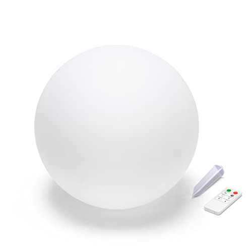 VELAMP Sphère LED RGB rechargeable solaire 40cm. Avec télécommande