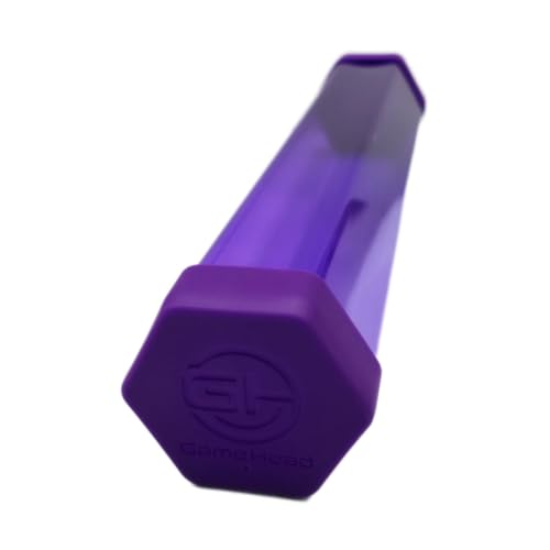 GamerMats Playmat Hex Tube 2 Pack Wont Roll 15 Inch Epic Purple