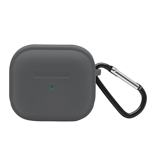 QINGTECH Étui en Silicone pour AirPods 3 (2021), étui Antichoc avec Mousqueton Anti-Perte pour AirPods 3 (Version 2021). (Gris) Cover