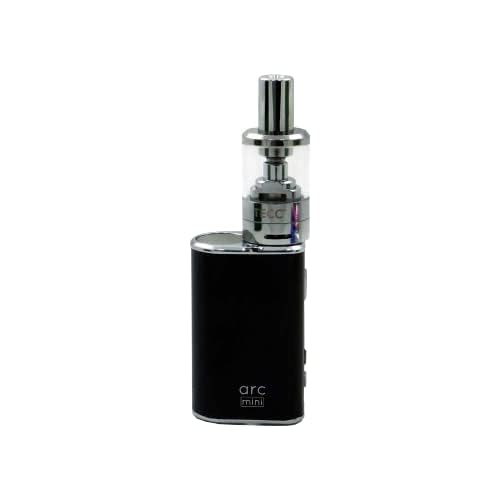 Arc Mini Kit For Tecc Pods Fixed Airflow LED Screen Vape While Charging TVDC 2ml Cartridge No Nicotine (Black)