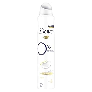 Dove 0% Desodorante Aerosol 48h Original Sin Aluminio Ni Alcohol para Mujer con Protección Antibacteriana Zinc, 200 ml